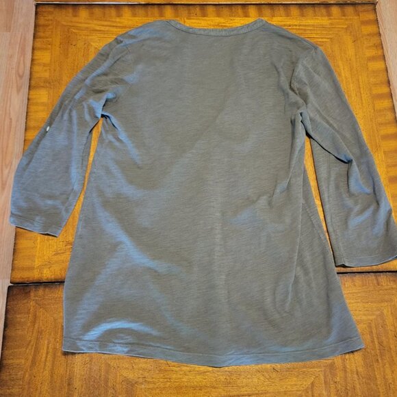 LOFT Olive Green Tunic with Roll Up Sleeves - Picture 6 of 10